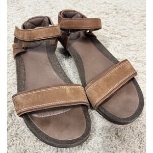 Teva Women's‎ Ysidro Stitch Low Wedge Sandals Size 10M Brown Ankle Strap Boho